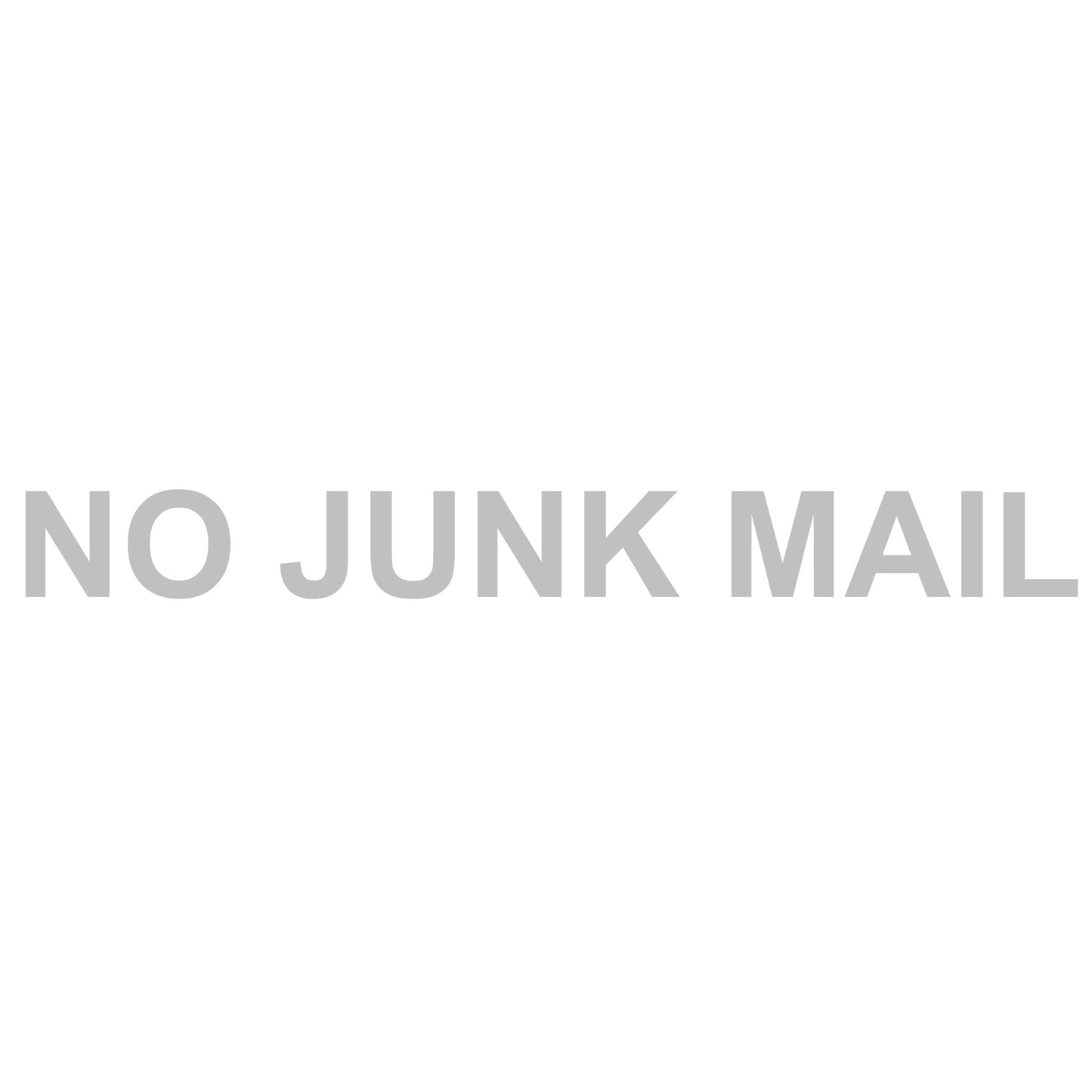 NO JUNK MAIL letterbox label