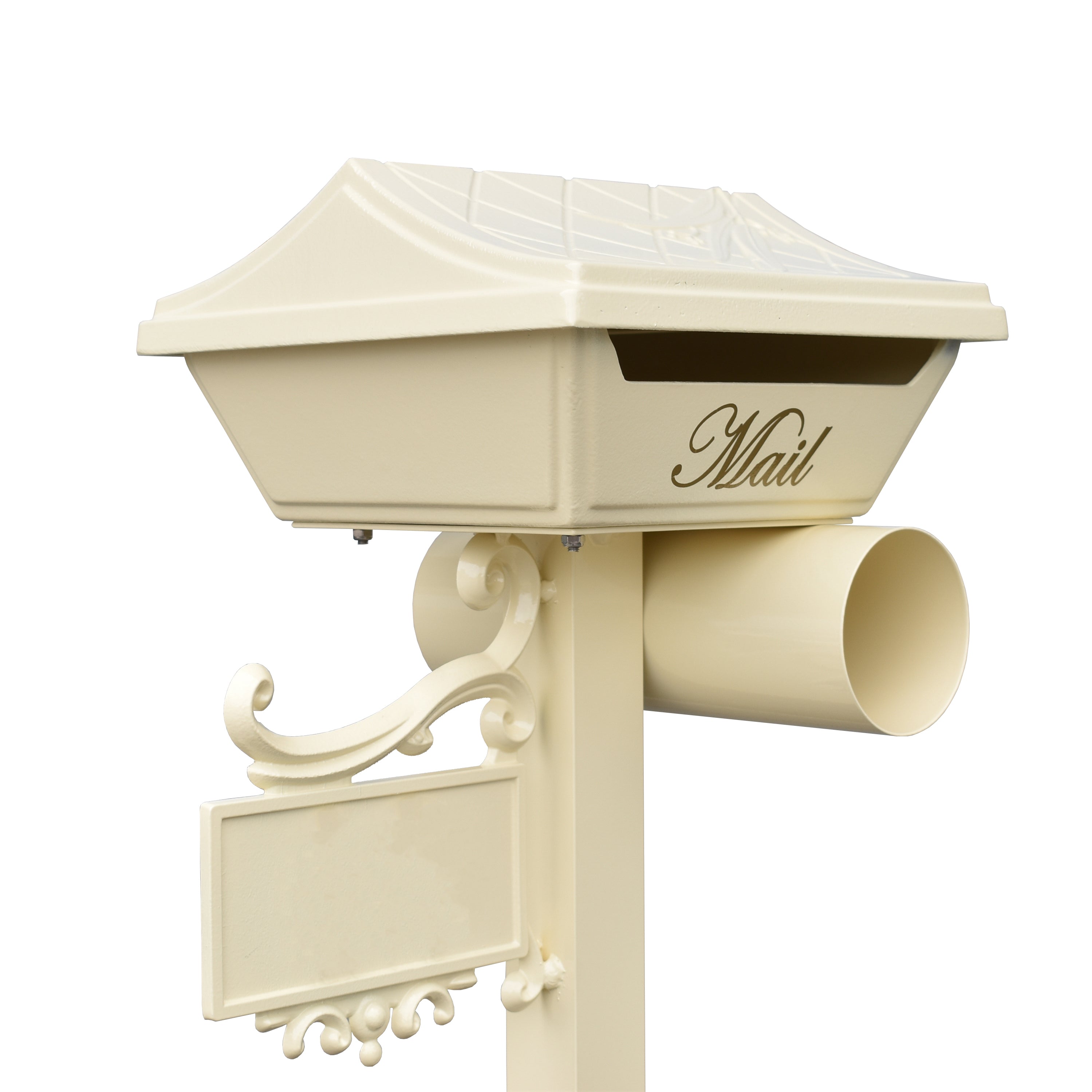 augusta top mount post freestanding letterbox primrose