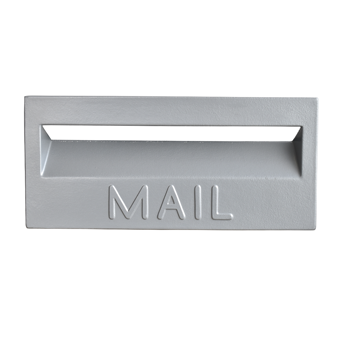 cast aluminium letterbox plate front slot