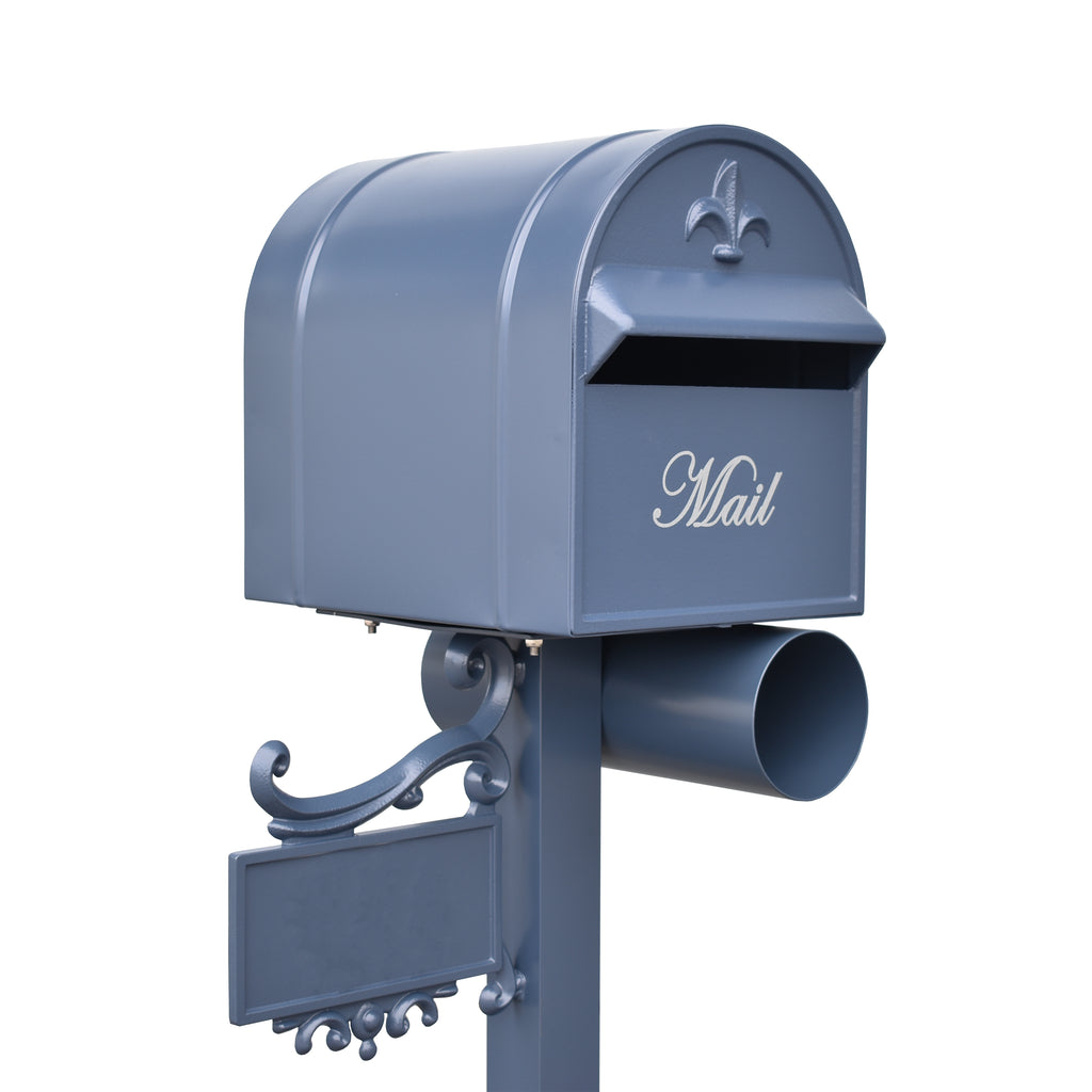grange top mount post freestanding letterbox deep ocean