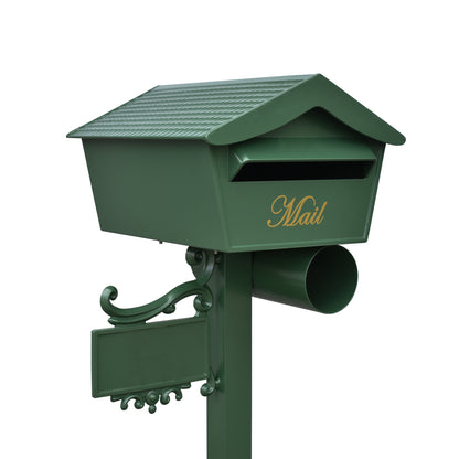 kooyonga top mount post freestanding letterbox cottage green