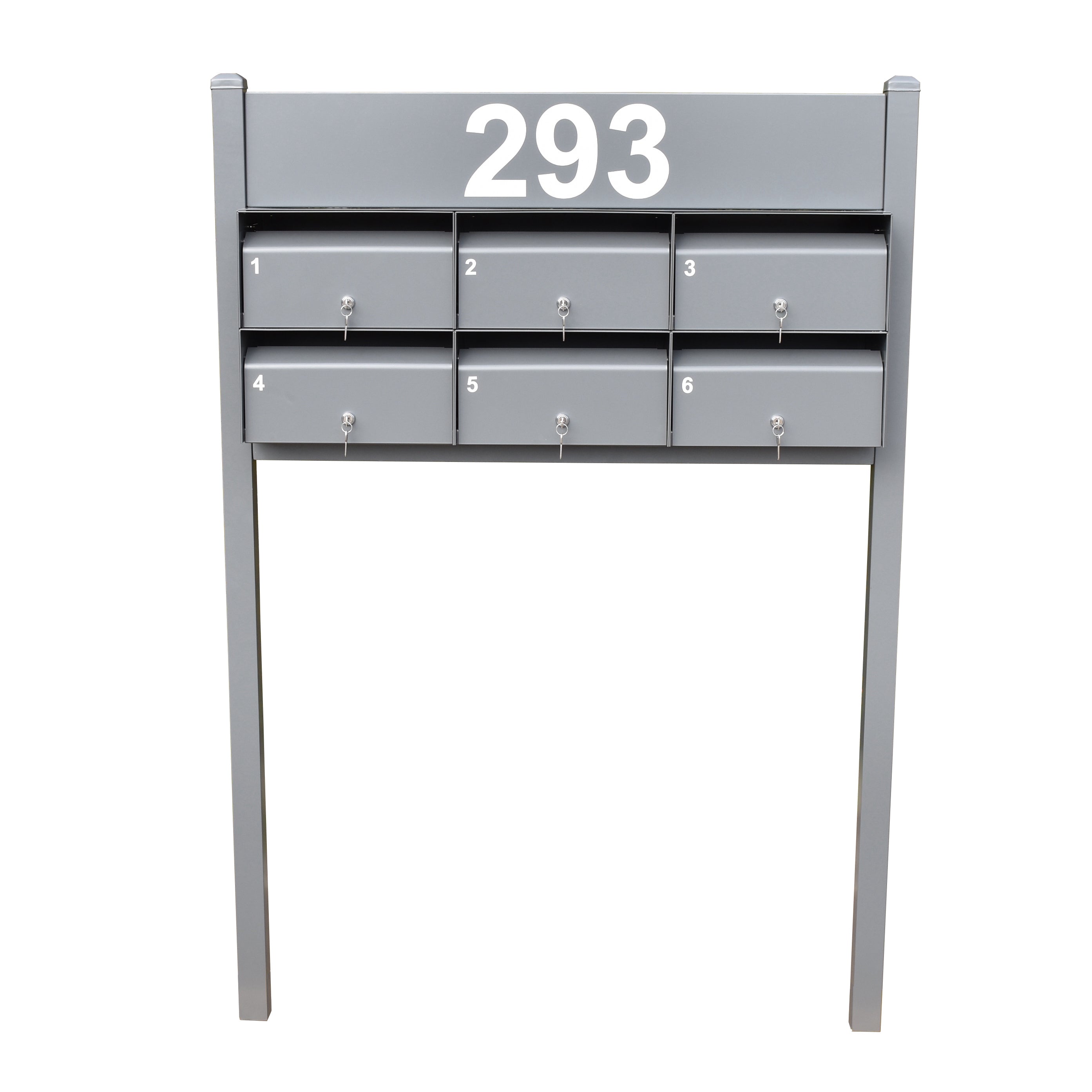 Multibank letterboxes Landscape Front Opening Basalt Signage Plate 293
