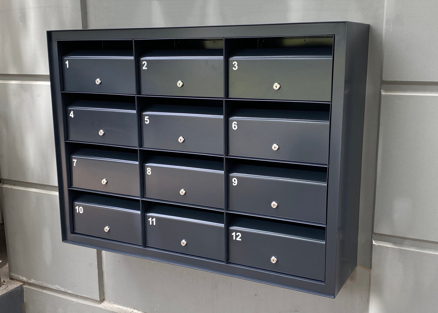 multibank letterboxes wall mounted