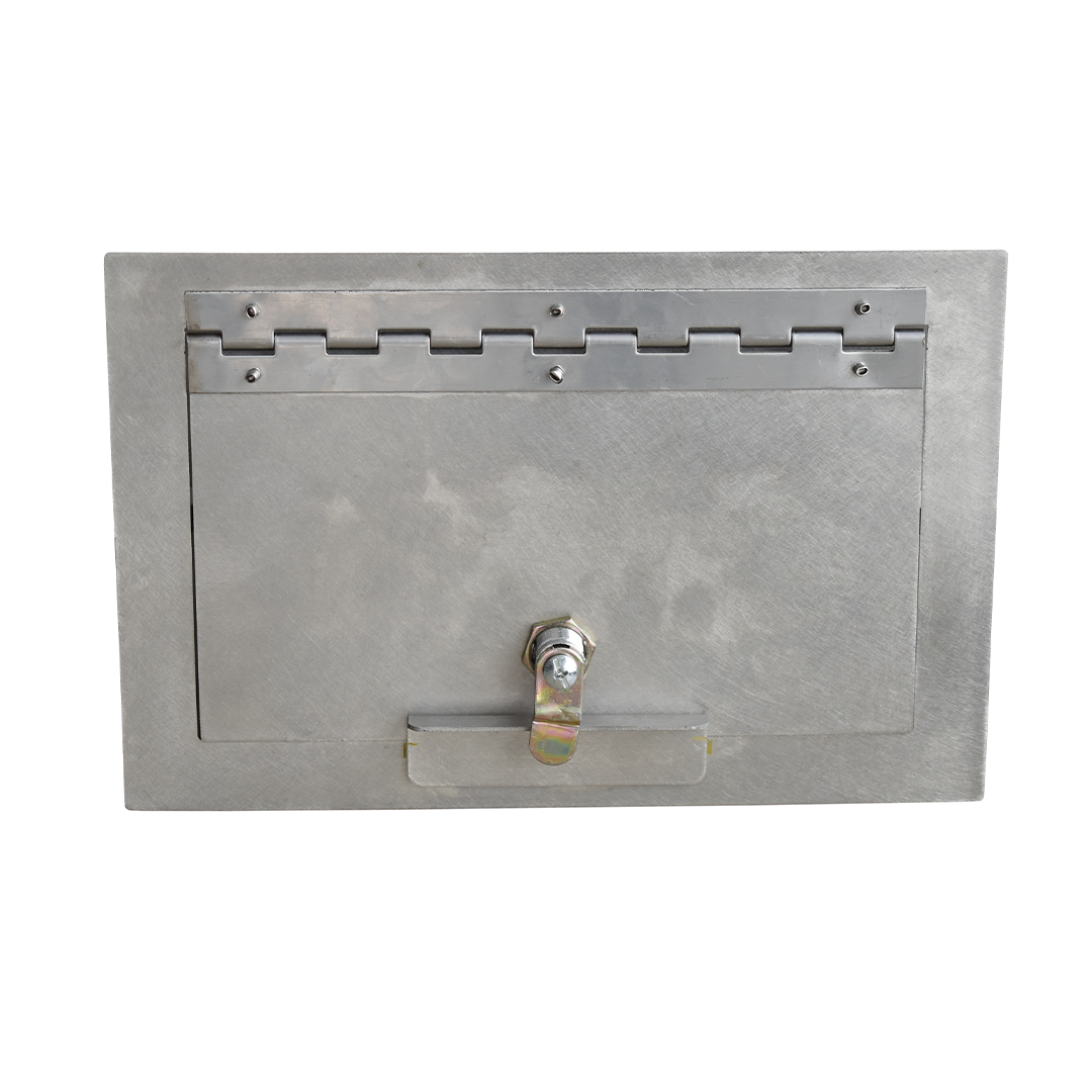 Rear Letterbox Door with Flange Portrait Stainless Steel 