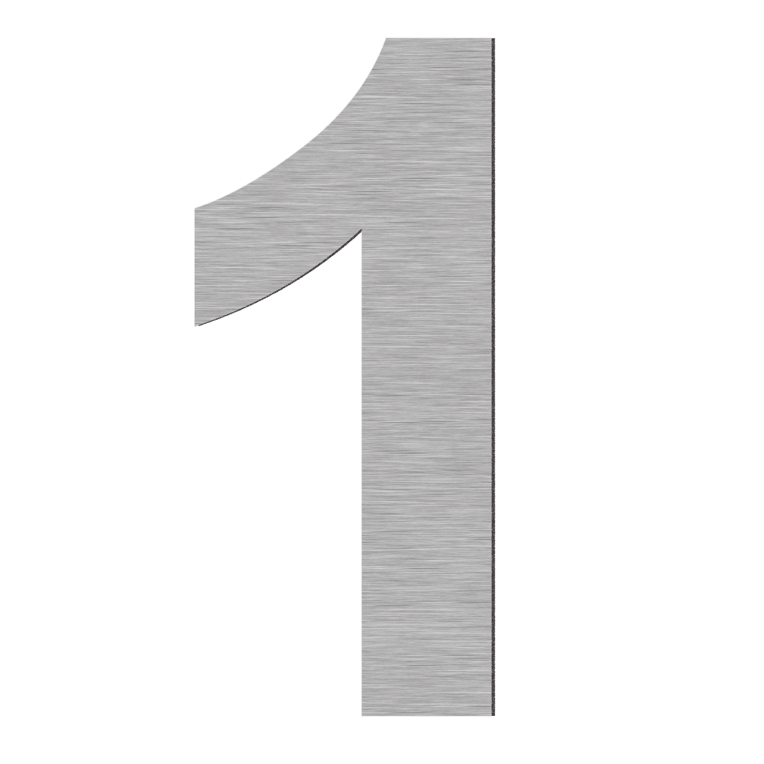 stainless steel letterbox number 1