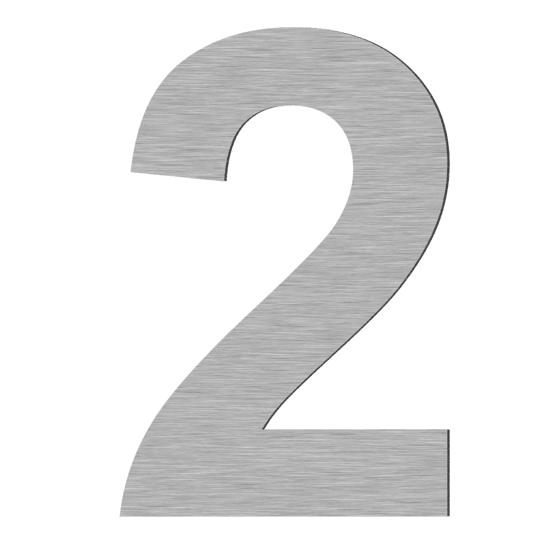 stainless steel letterbox number 2