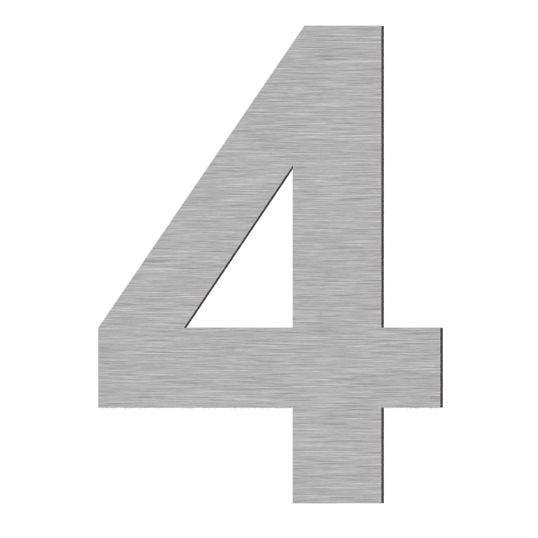 stainless steel letterbox number 4