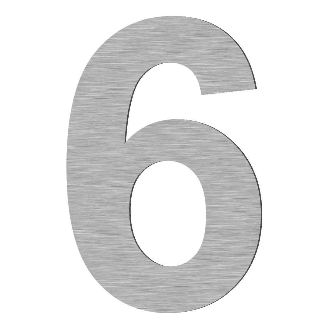 stainless steel letterbox number 6