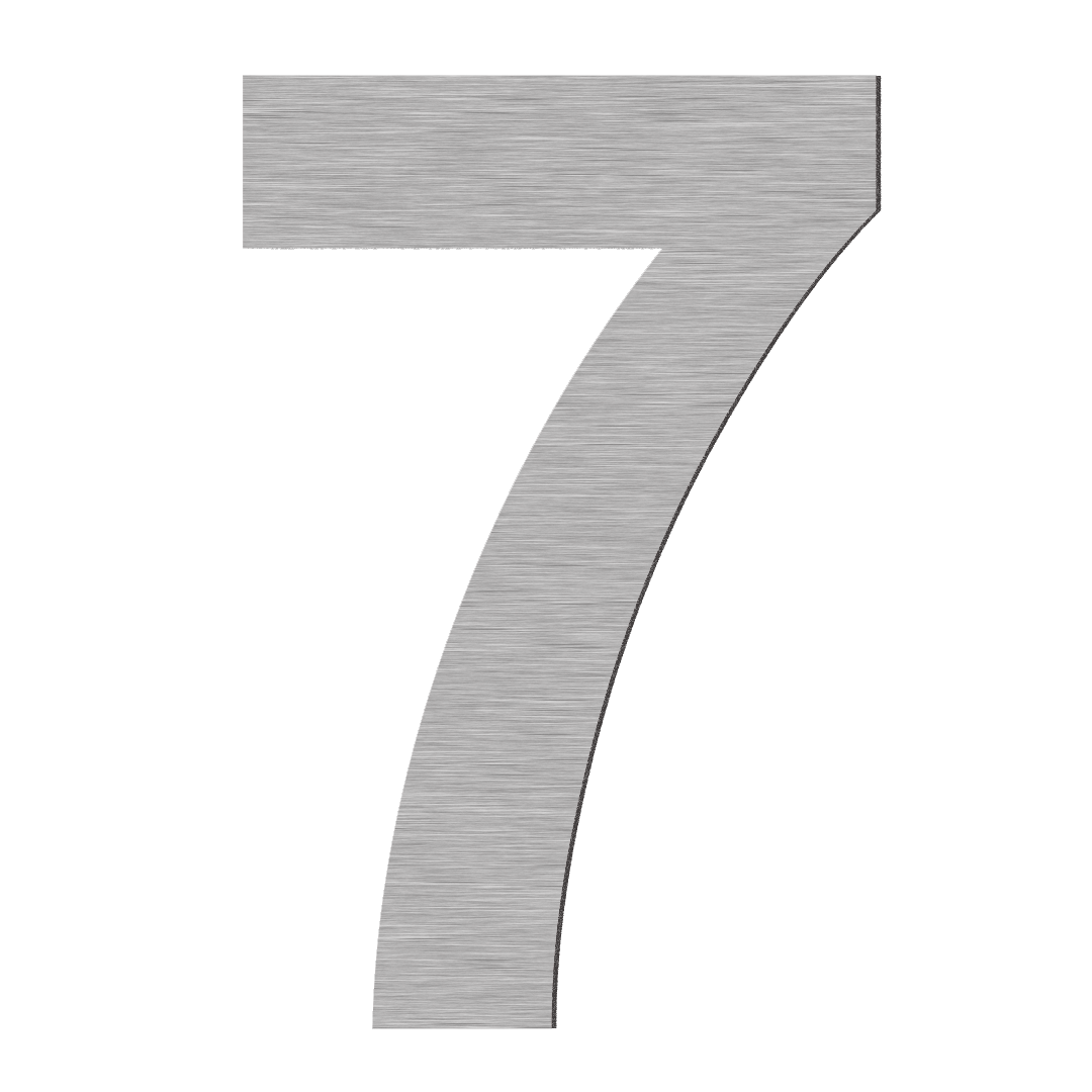 stainless steel letterbox number 7
