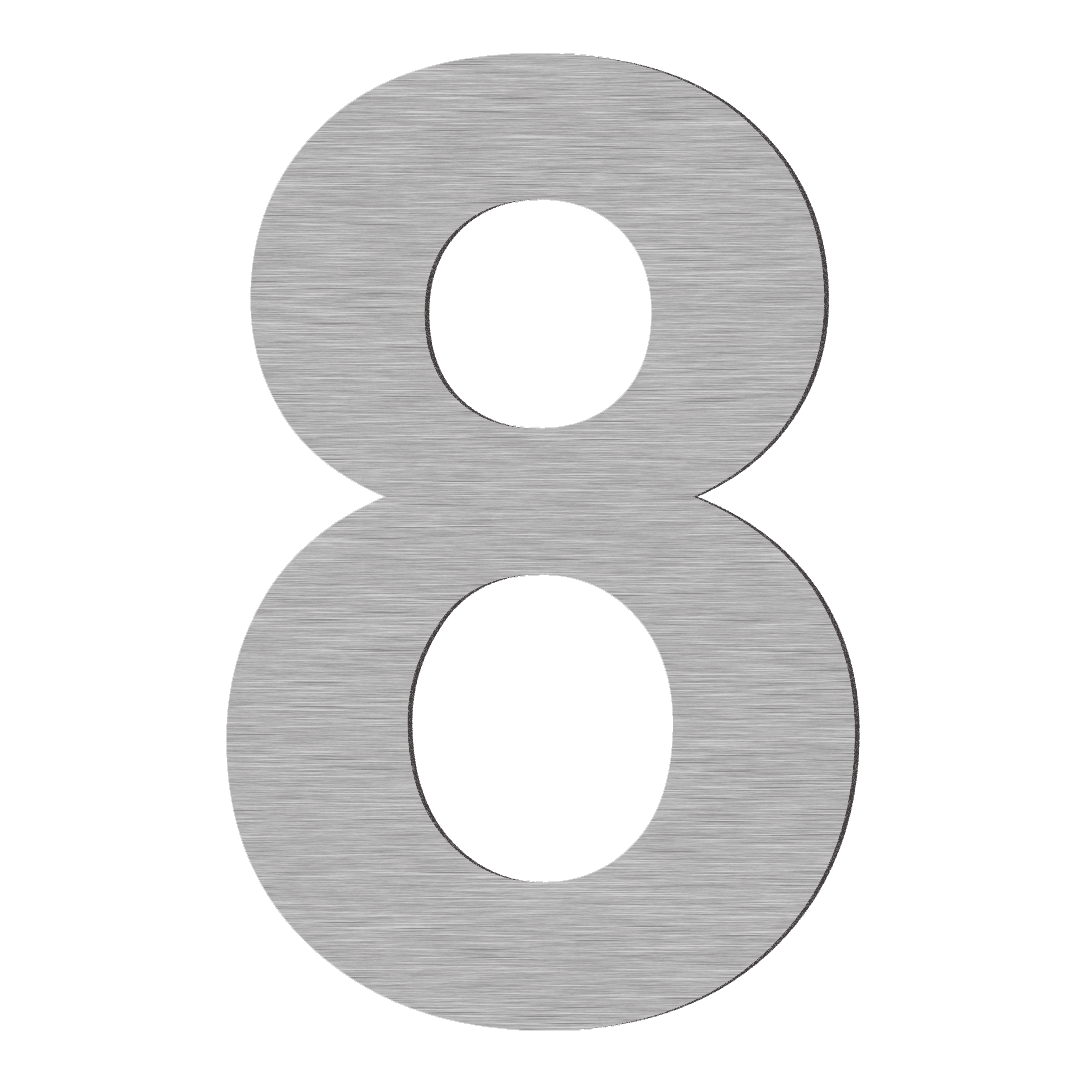 stainless steel letterbox number 8