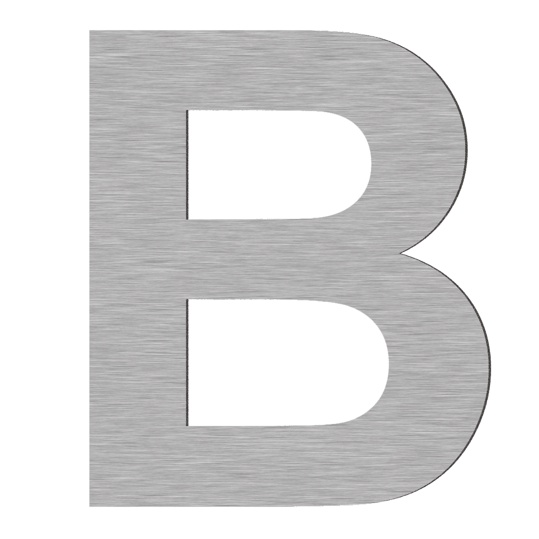 stainless steel letterbox number b