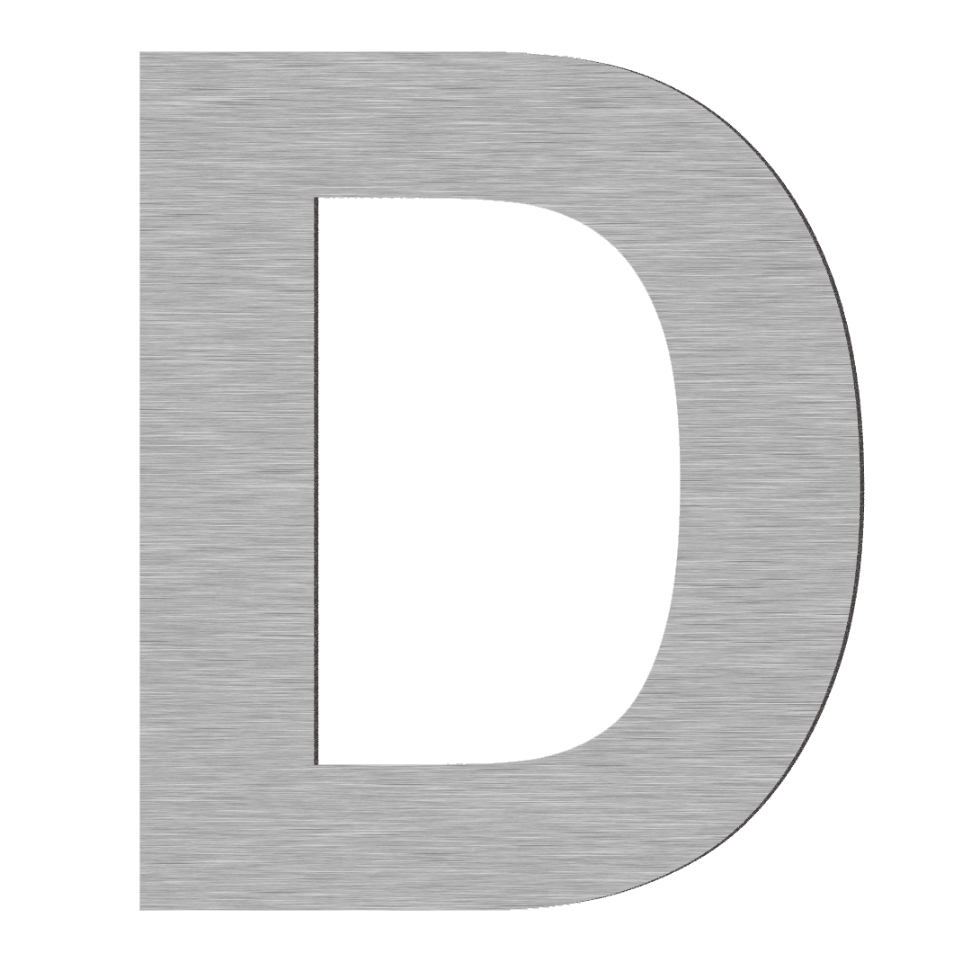 stainless steel letterbox number d