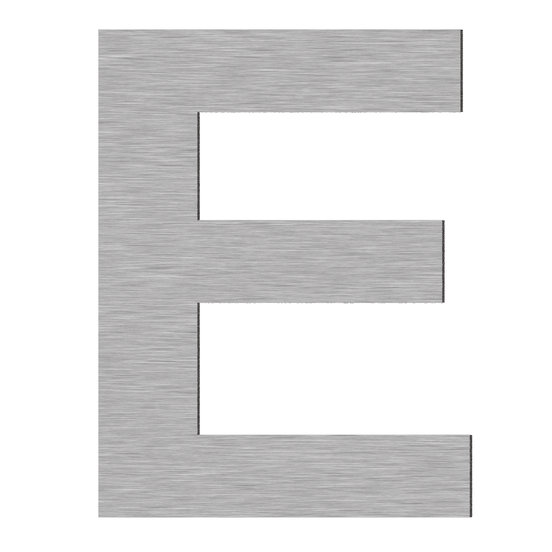 stainless steel letterbox number e