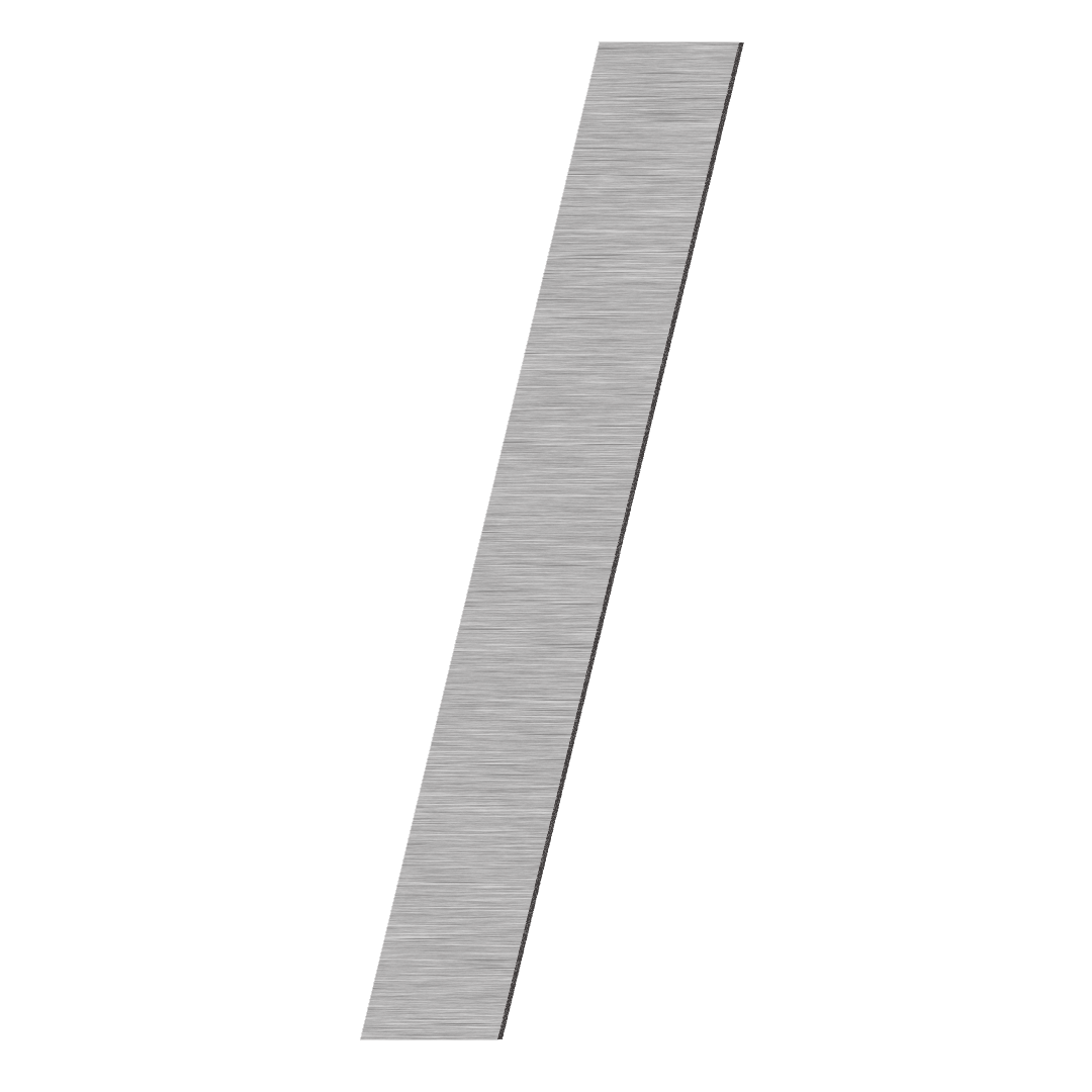 stainless steel letterbox number / slash