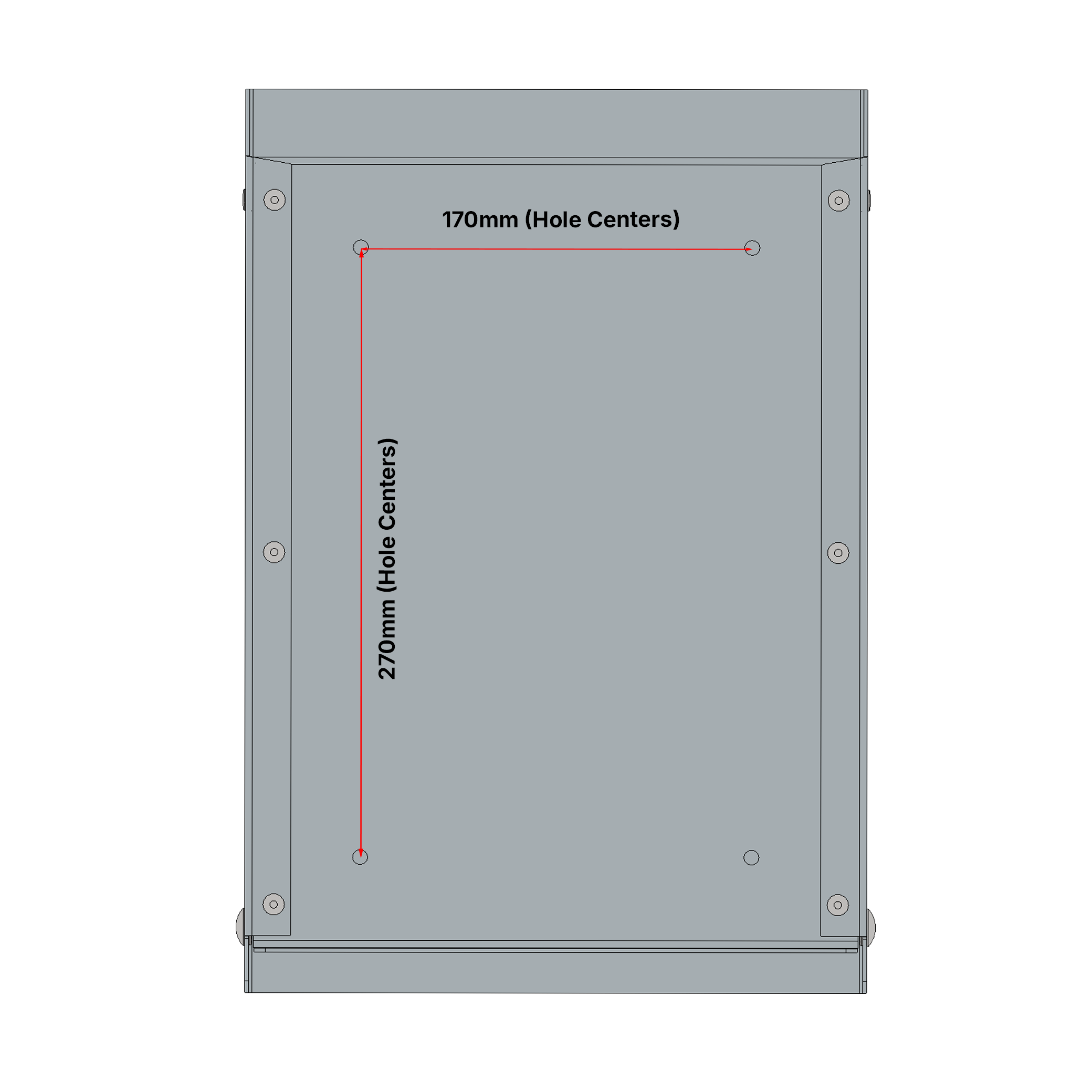 Vandal Resist Portrait Rear Opening Box
