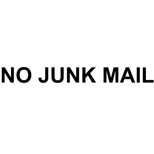 NO JUNK MAIL letterbox label
