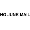 NO JUNK MAIL letterbox label