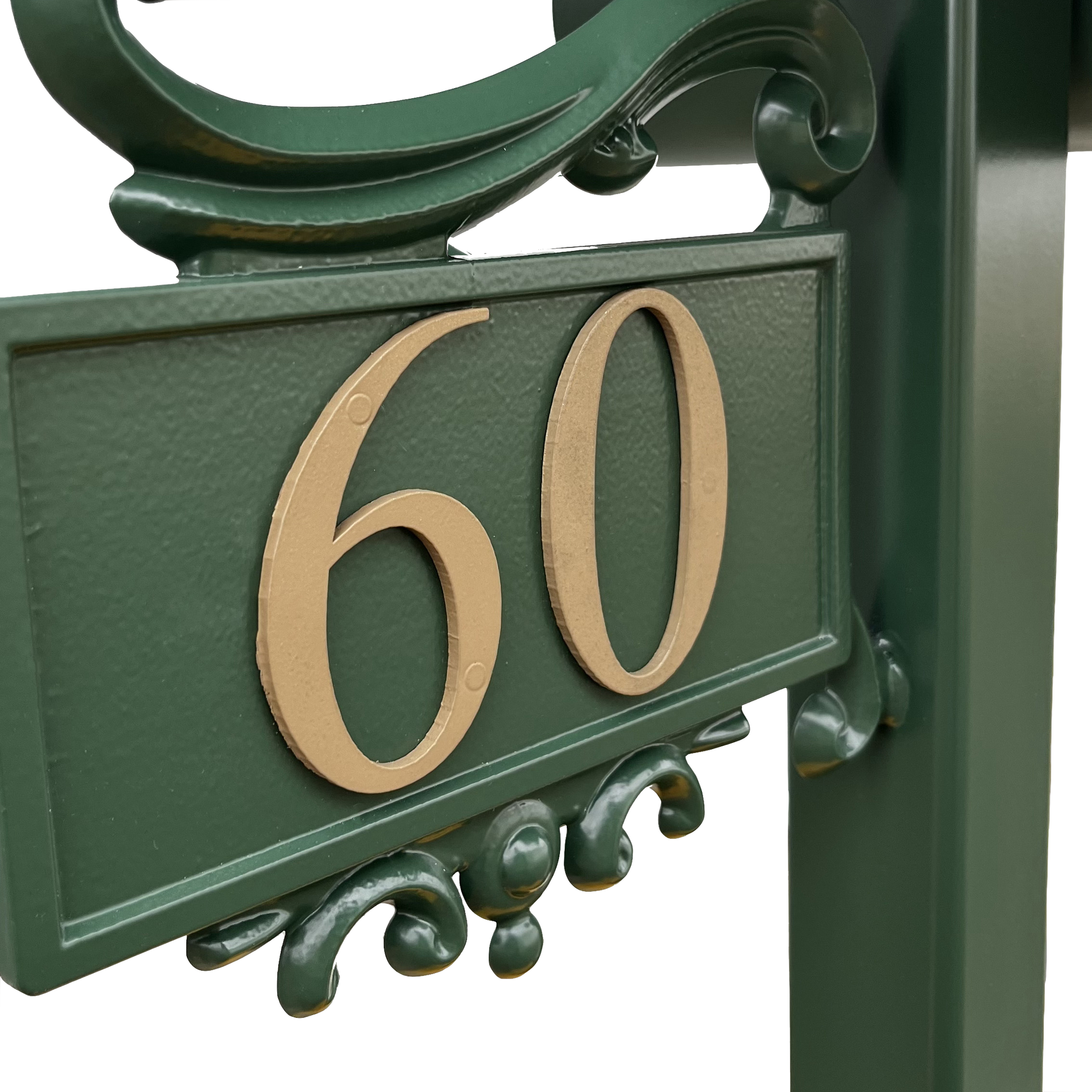 bolt on gold letterbox numbers