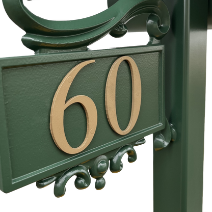 bolt on gold letterbox numbers