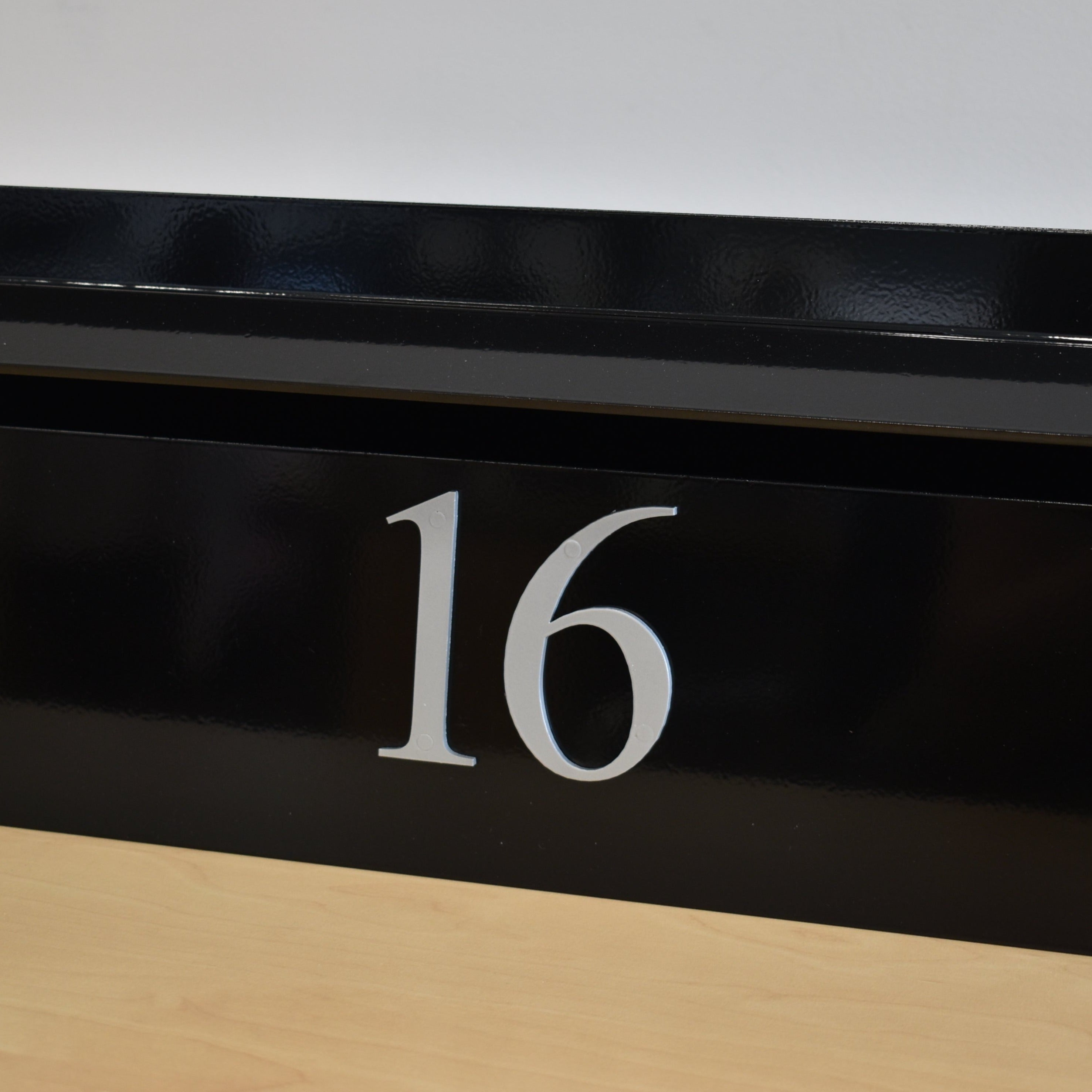 Heatlie Letterboxes Bolt On Silver Number 16
