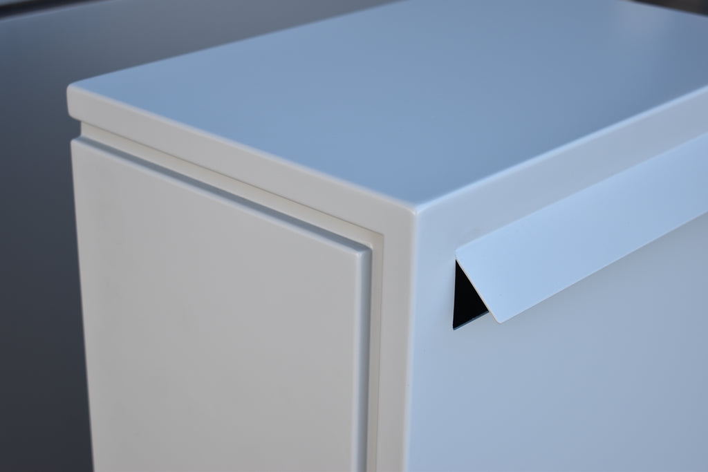 pillar letterbox shale grey