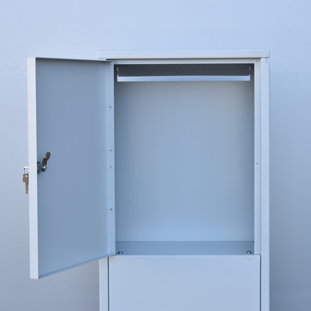 pillar letterbox shale grey