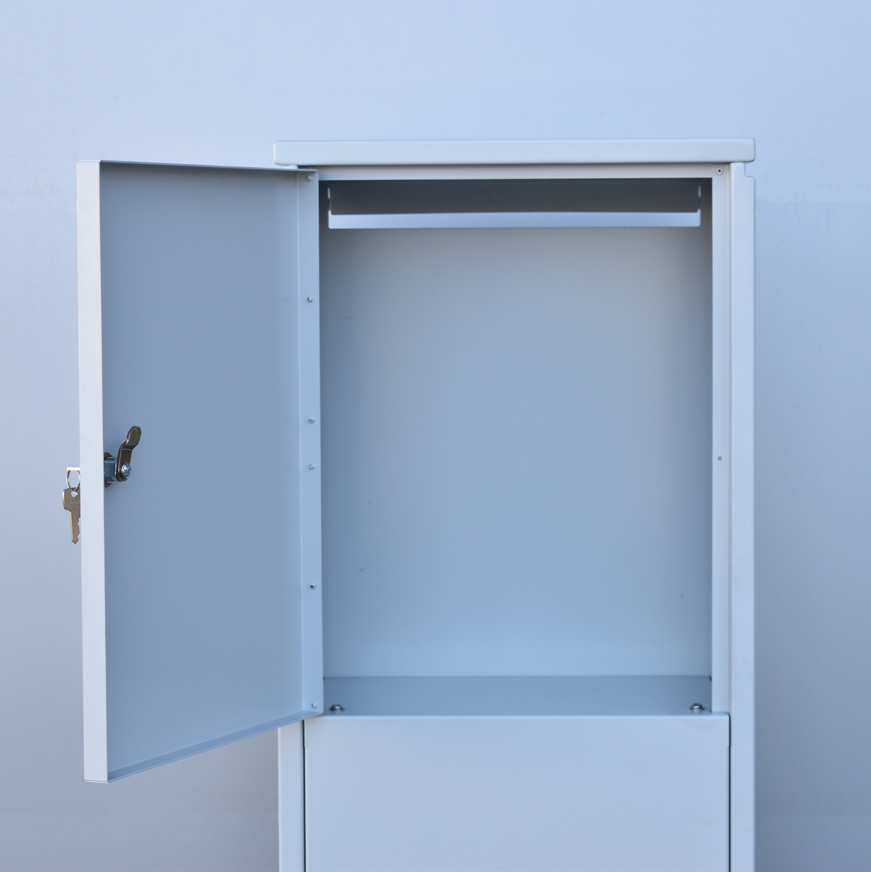 pillar letterbox shale grey