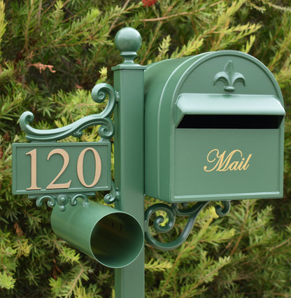 grange side mount post letterbox cottage green