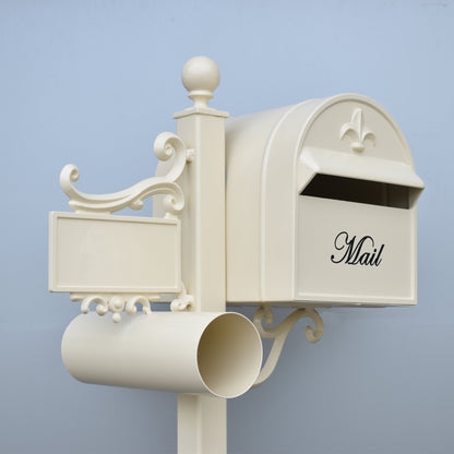 grange side mount freestanding post mounted letterbox classic cream no numbers