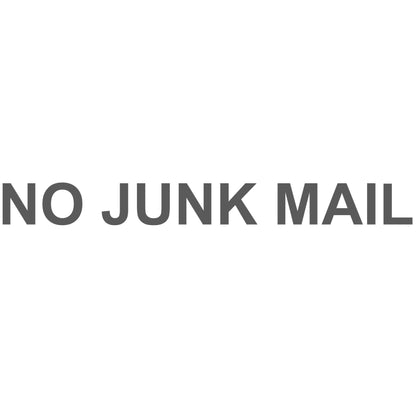 NO JUNK MAIL letterbox label