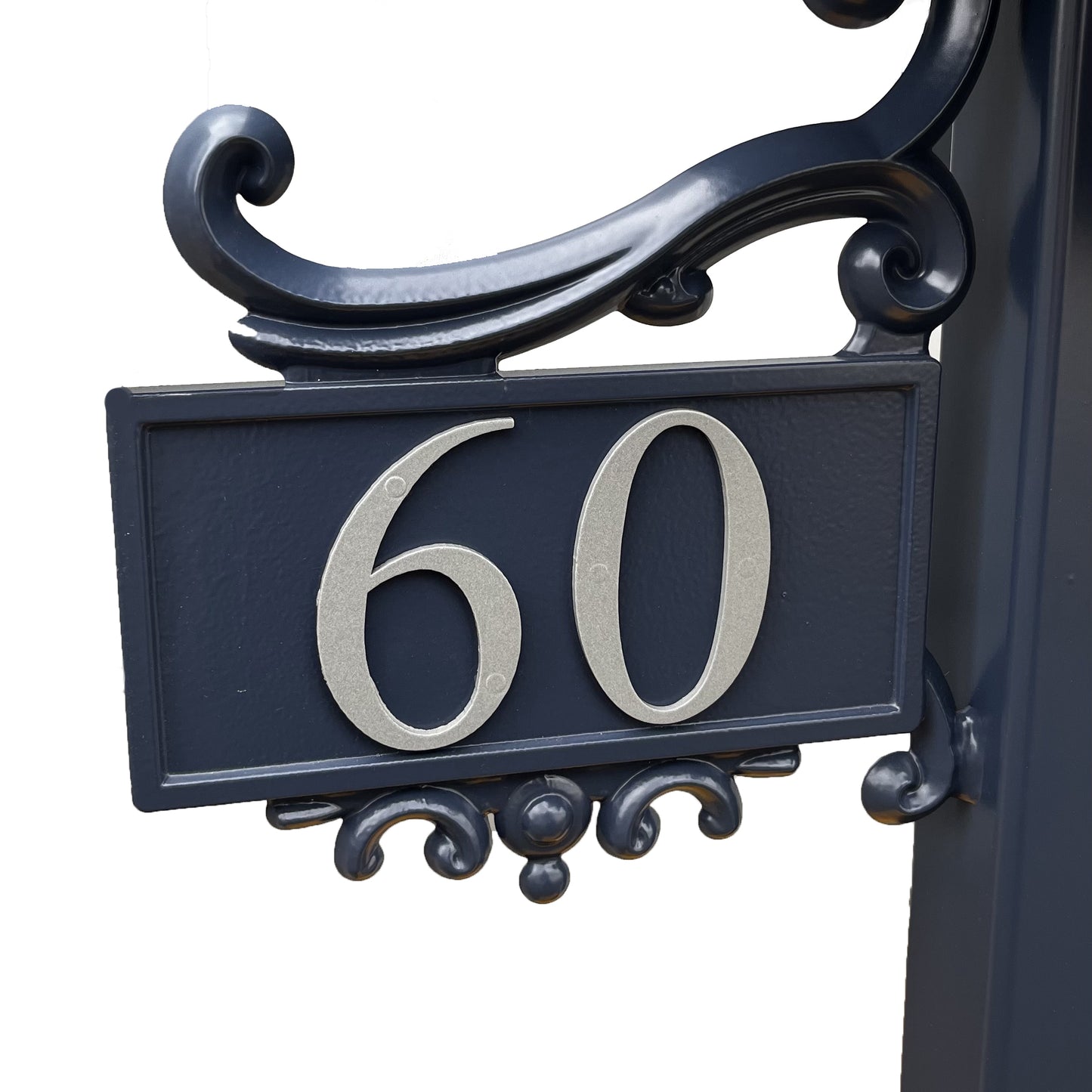 bolt on silver letterbox numbers