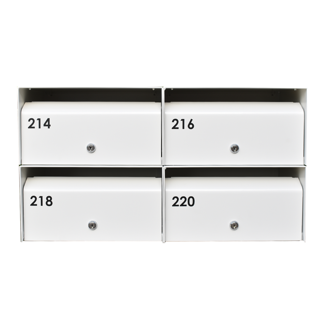 multibank front opening wall mounted letterbox