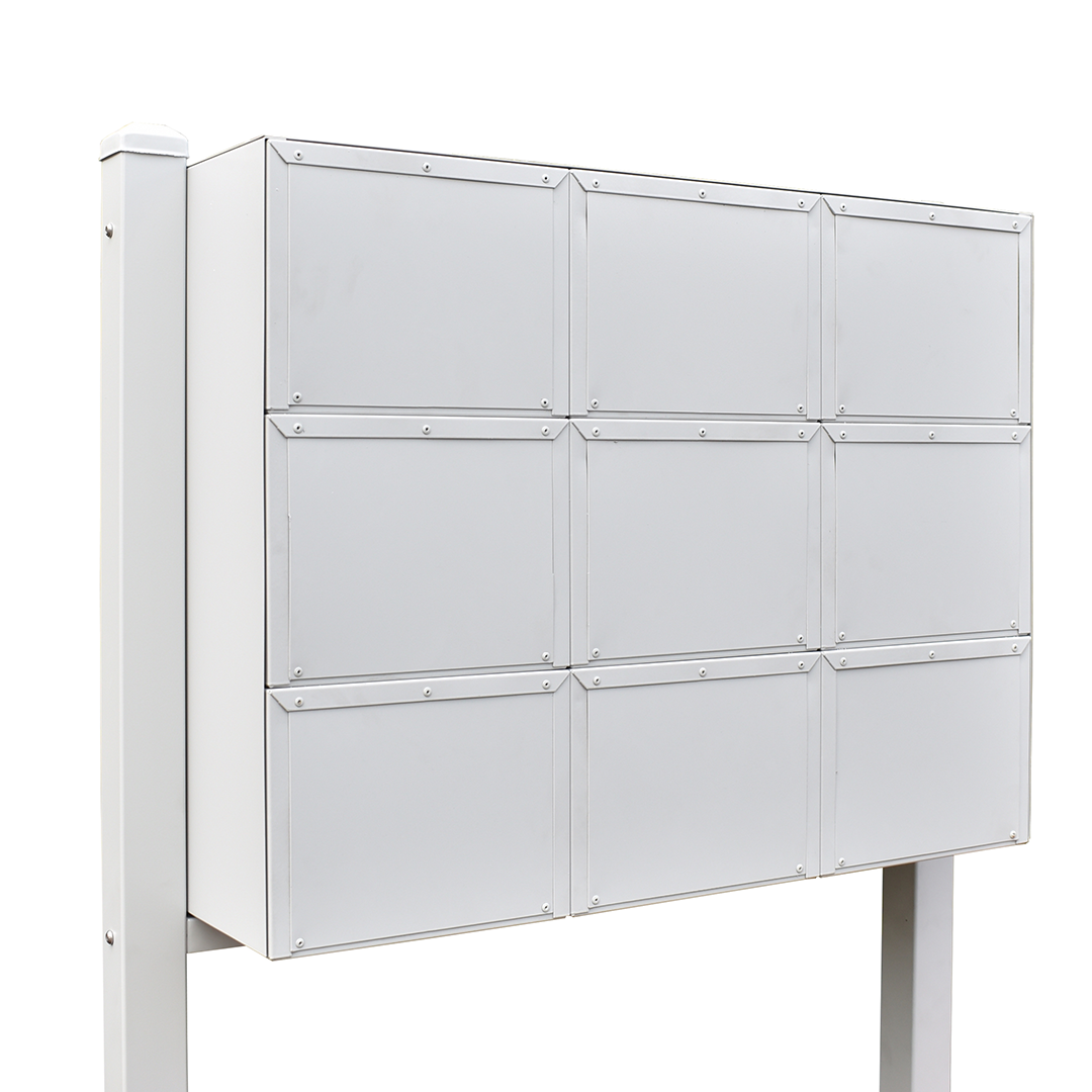 multibank front opening post mounted letterbox