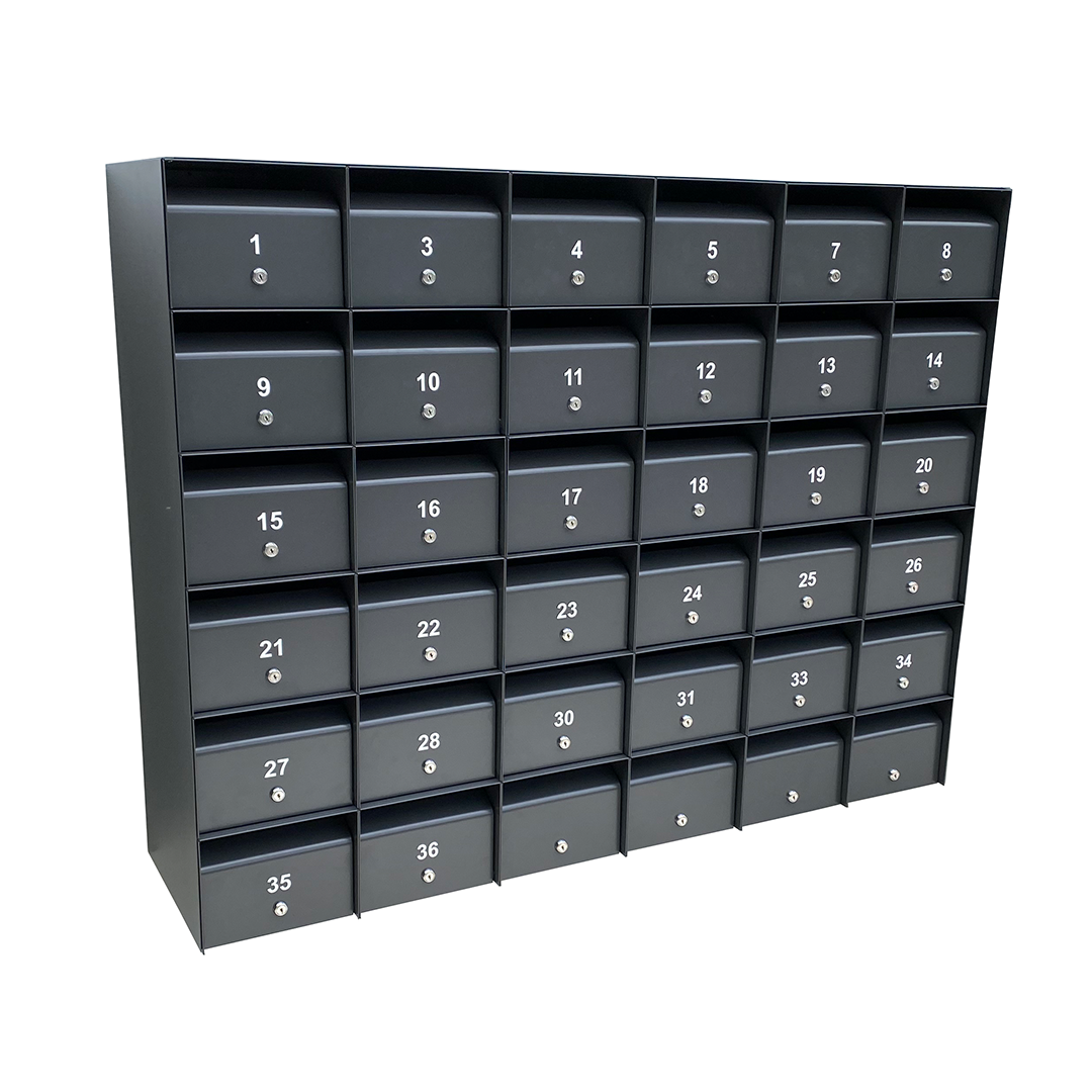 multibank front opening wall mounted letterbox