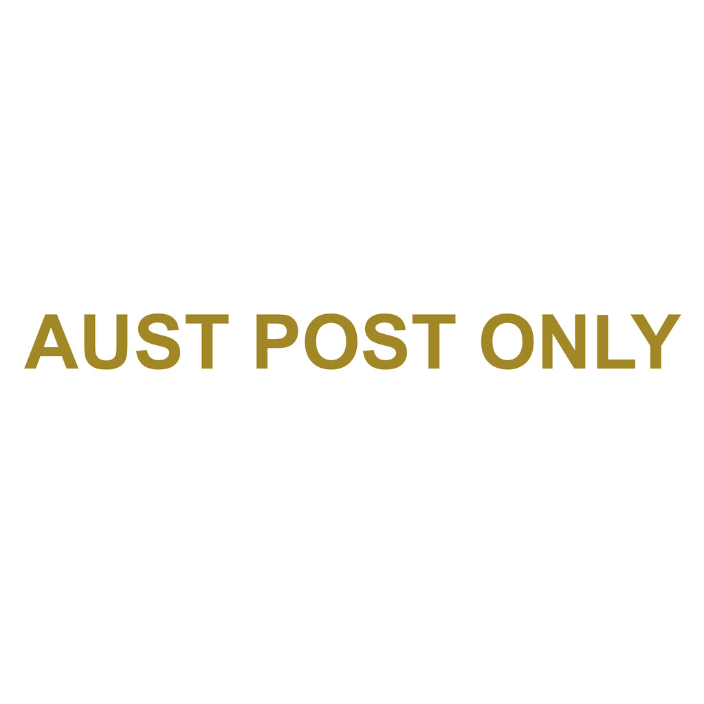 gold vinyl aust post only letterbox sticker