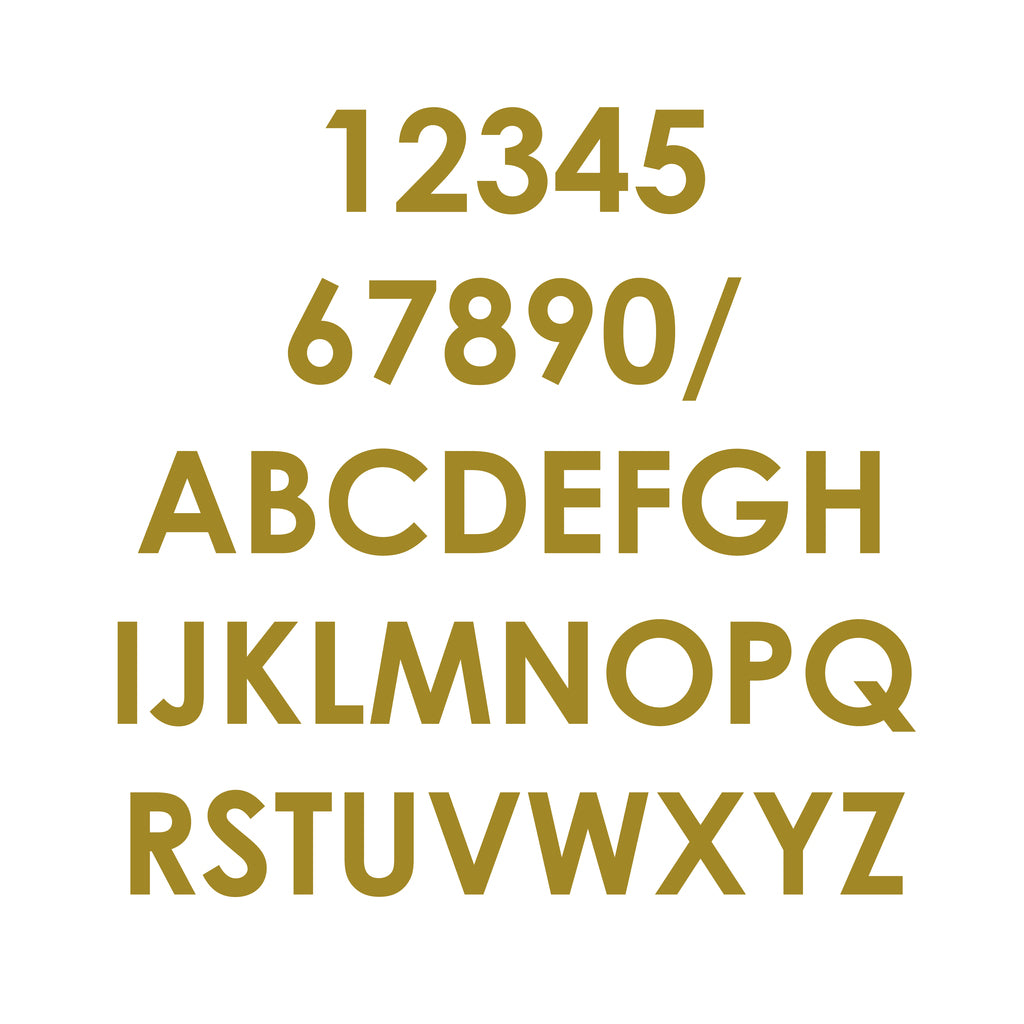 vinyl letterbox labels gold