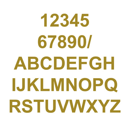 vinyl letterbox labels gold