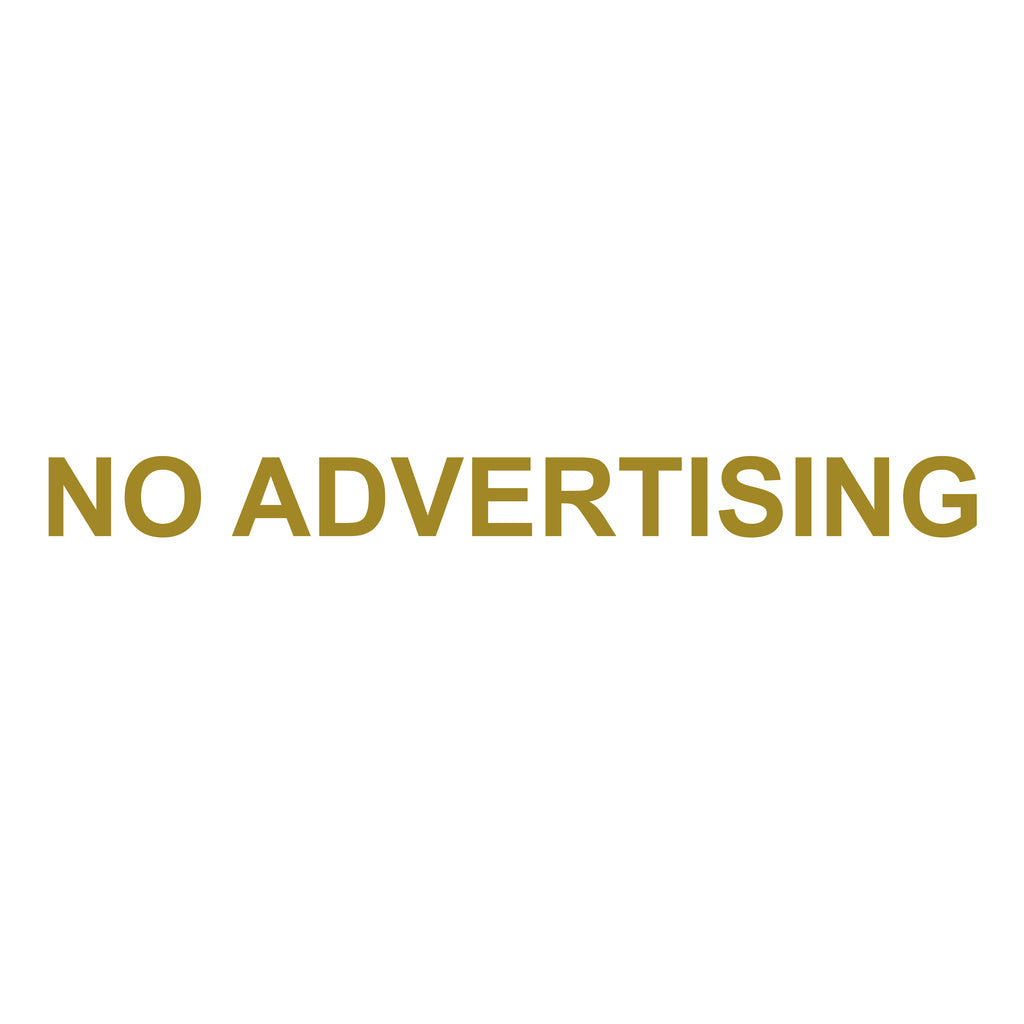 gold vinyl no advertising letterbox sticker