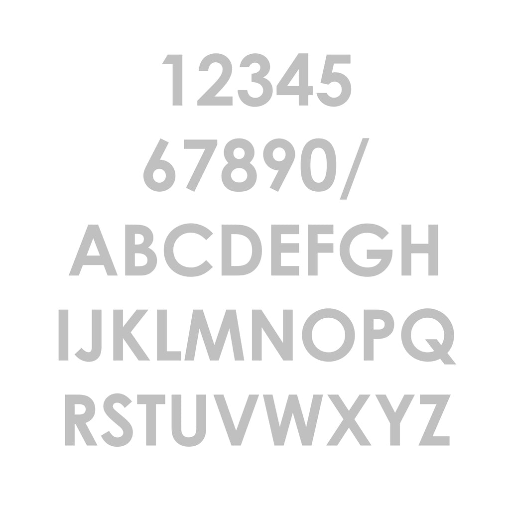 vinyl letterbox labels silver