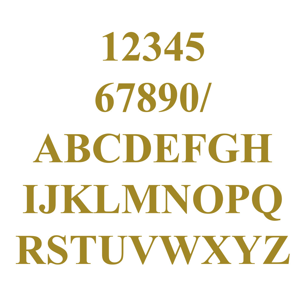 vinyl letterbox labels gold